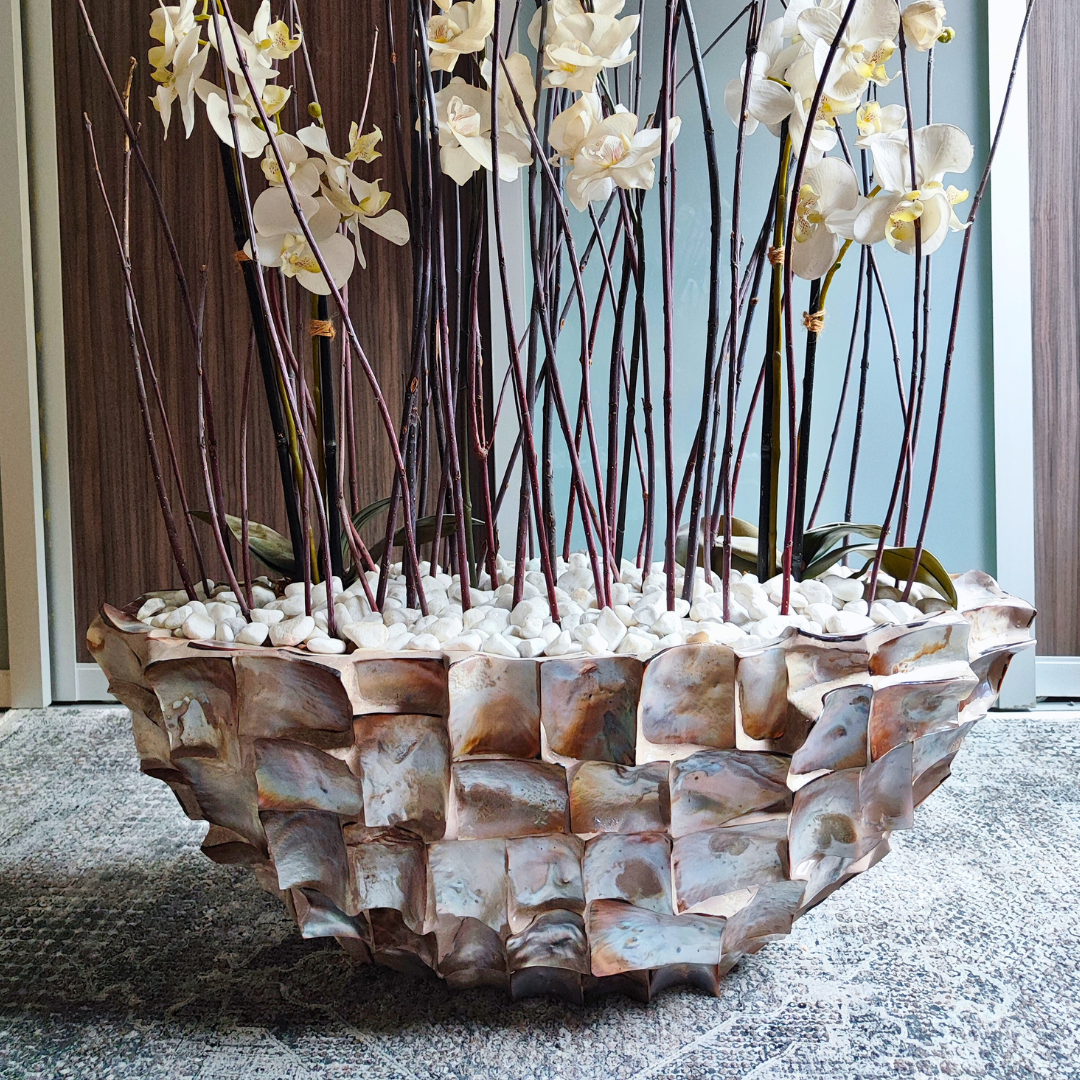 White Shell Vase - Horizontal